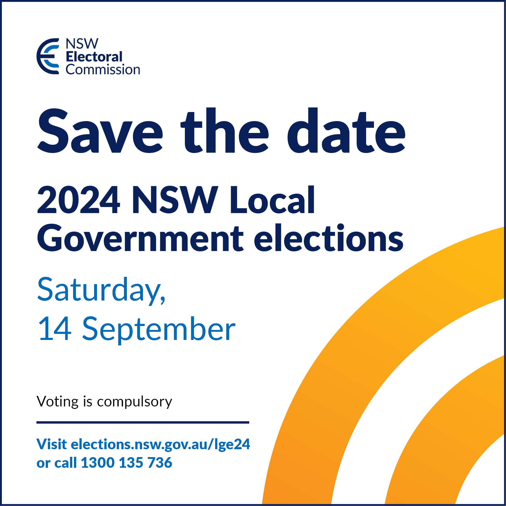Photo with Save the date information for local elections