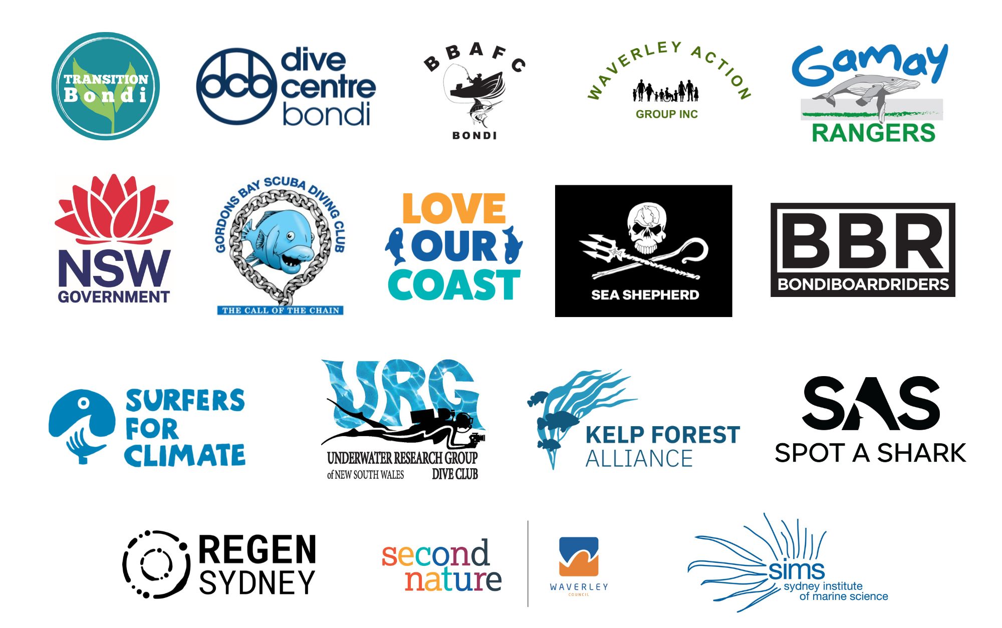 17 logos partners marine bioblitz